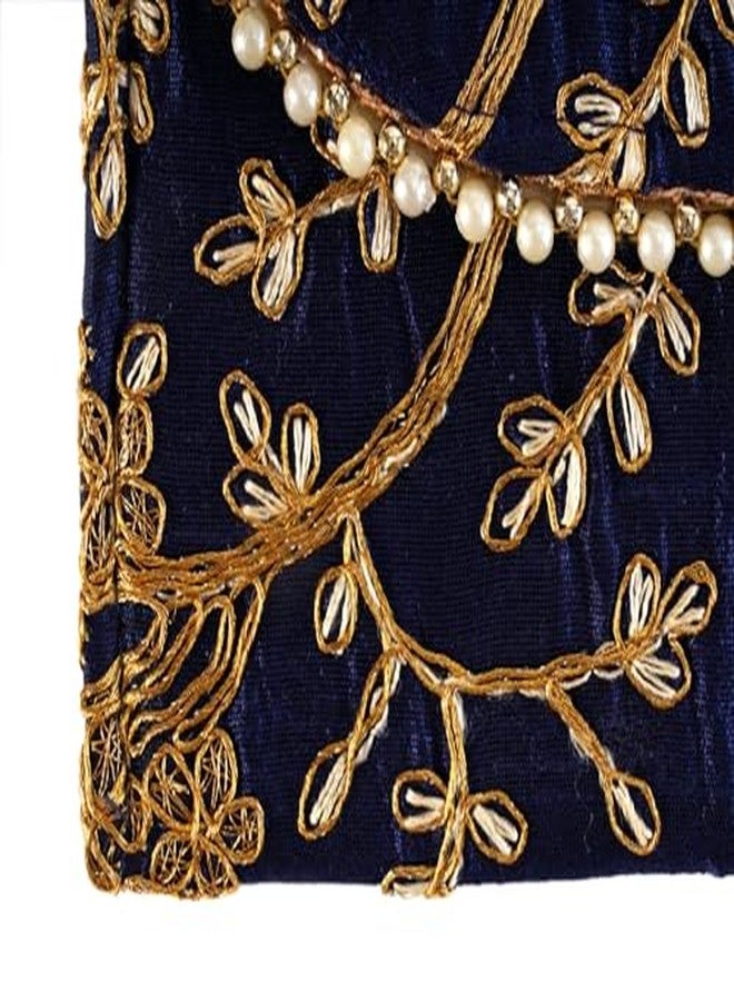 SUMERA WARQ Women's Handcrafted Embroidered Clutch Bag Purse Handbag for Bridal, Casual, Party, Wedding - Image 3